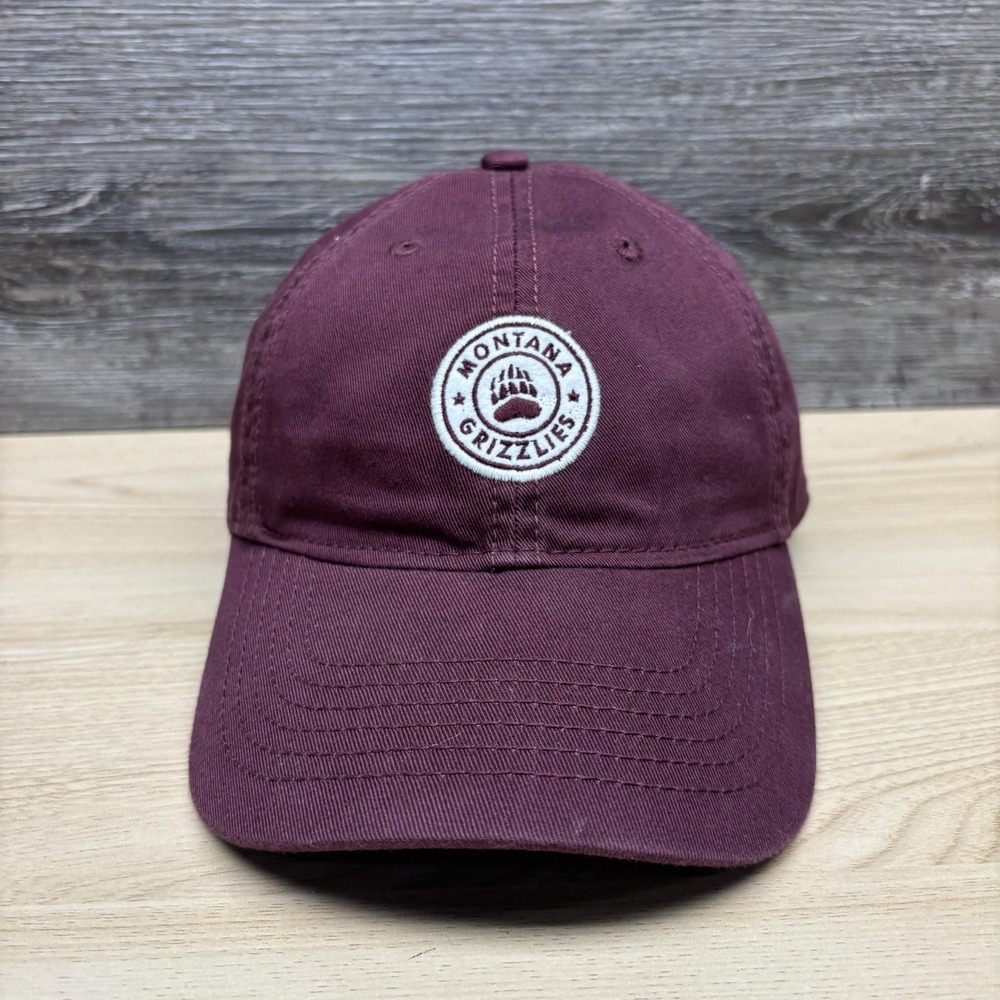 Montana Grizzlies Hat Cap Strap Back Mens One Size Red NCAA Football Legacy